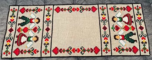 Big TABLE RUNNER  cross stitch on Aida weave Swedish