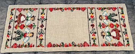 Big TABLE RUNNER  cross stitch on Aida weave Swedish - Image 3