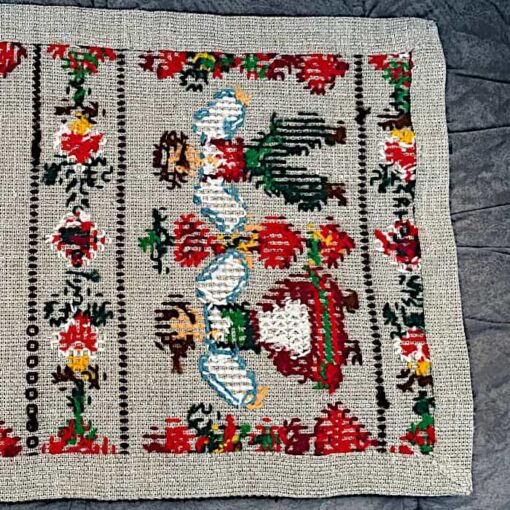 Big TABLE RUNNER  cross stitch on Aida weave Swedish - Image 4