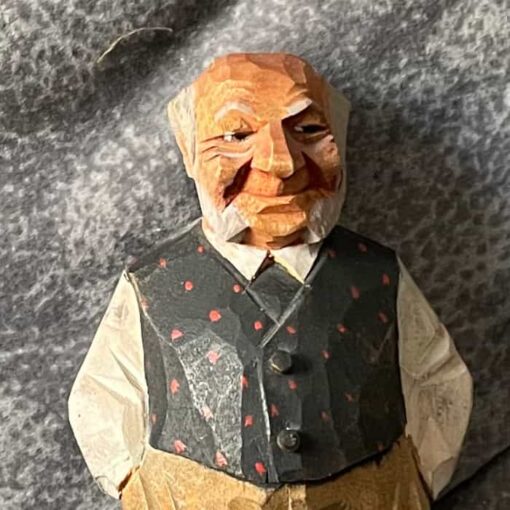 A MAN with waistcoat – 4.5 inches carved by C.O. Trygg Swedish