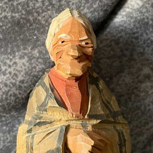 A WOMAN with topknot – 6 inches carved by C.O. Trygg Swedish - Image 2