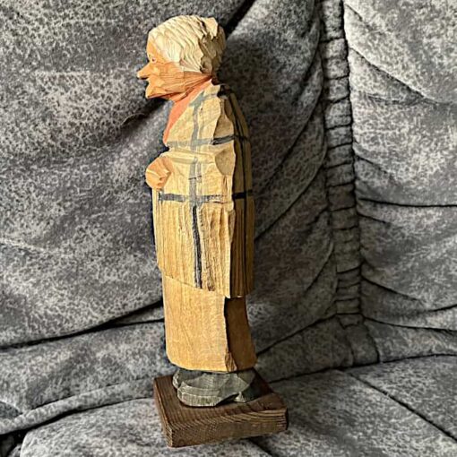 A WOMAN with topknot – 6 inches carved by C.O. Trygg Swedish - Image 3