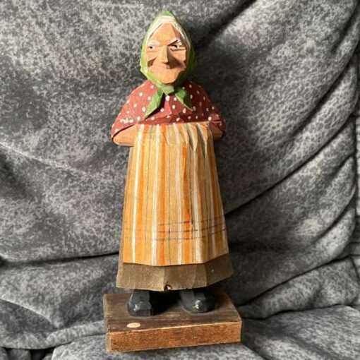 A WOMAN – 5.5 inches carved by C.O. Trygg dated 1930 Swedish