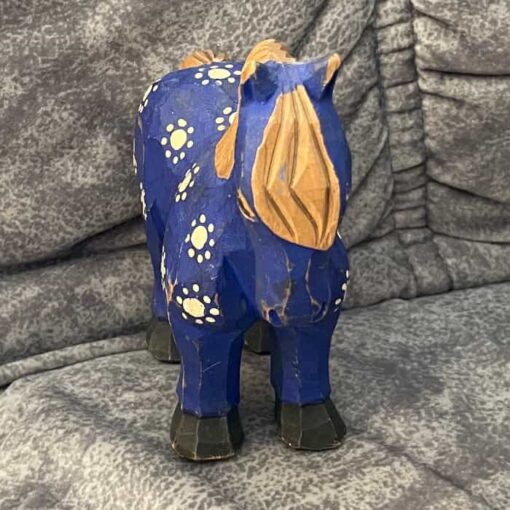 Swedish vintage blue SMALAND HORSE – 5.5 inch. - Image 4
