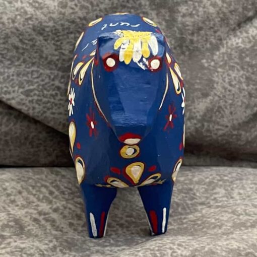 Wooden old blue Dala-painted EWE-Soldtacka - RARE - Sweden - Image 2