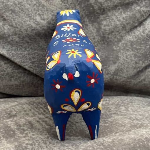 Wooden old blue Dala-painted EWE-Soldtacka - RARE - Sweden - Image 3