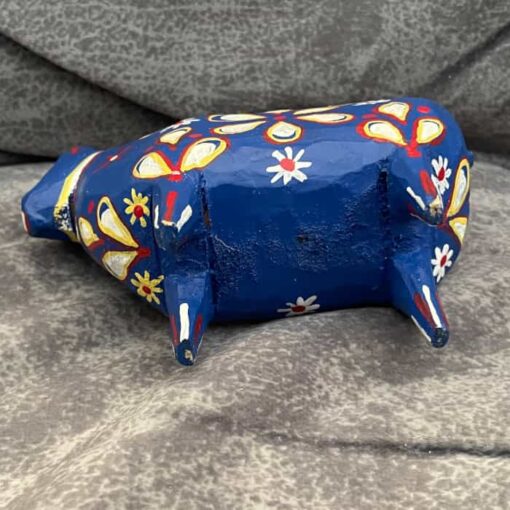 Wooden old blue Dala-painted EWE-Soldtacka - RARE - Sweden - Image 7
