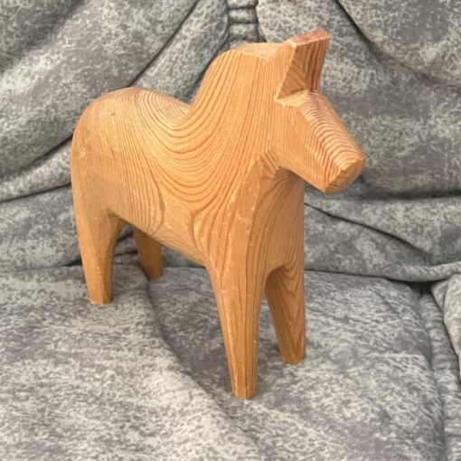 Unpainted DALA HORSE – 5.1 inch. GRAINS - Image 3