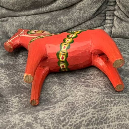 Old Swedish DALA HORSE – 5.5 inch  not dipped and split ears - Image 5