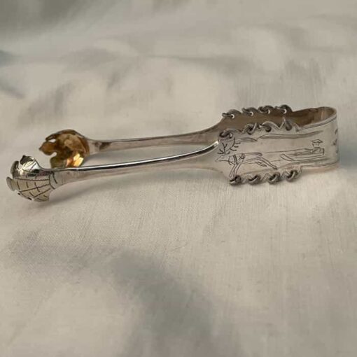 SAMI SILVER SUGAR TONGS ornaments 1946 Sweden