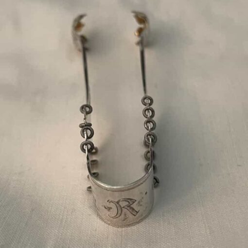SAMI SILVER SUGAR TONGS ornaments 1946 Sweden - Image 2