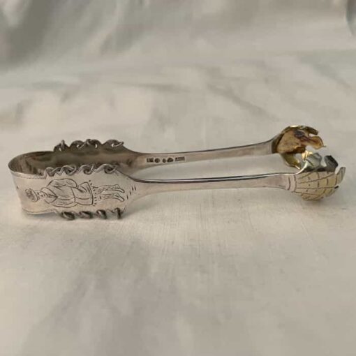 SAMI SILVER SUGAR TONGS ornaments 1946 Sweden - Image 3