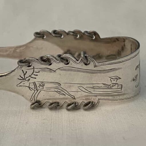 SAMI SILVER SUGAR TONGS ornaments 1946 Sweden - Image 5
