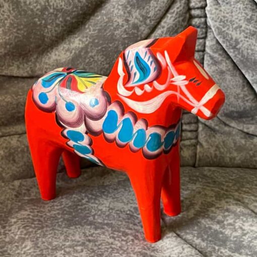 Two DALA HORSES 5 inch. / 4 inch. one old (not dipped) Swedish - Image 9