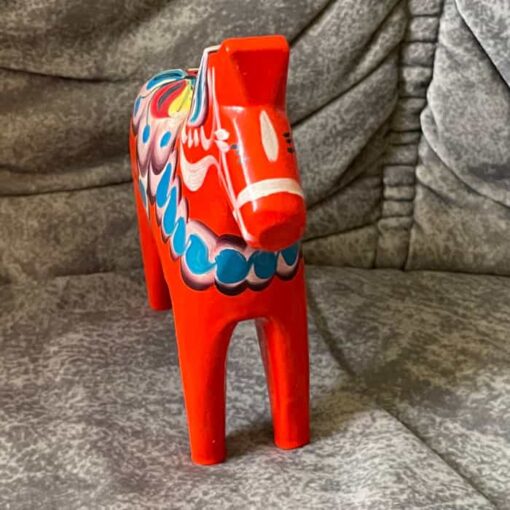 Two DALA HORSES 5 inch. / 4 inch. one old (not dipped) Swedish - Image 10