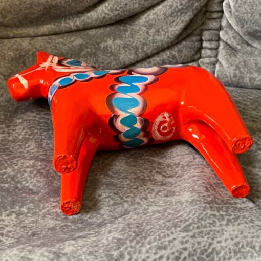 Two DALA HORSES 5 inch. / 4 inch. one old (not dipped) Swedish - Image 11