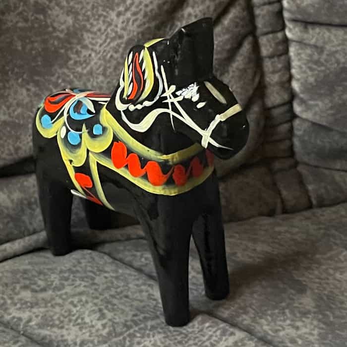 Swedish black DALA HORSE – 4 inch. - TAG, New - Image 3