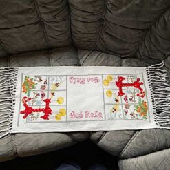 Swedish Christmas RUNNER cross-stitch on Aida weave