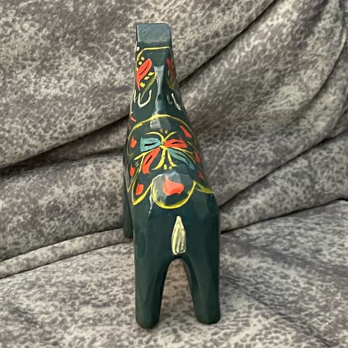 Swedish vintage dark green DALA HORSE – 2.9 inch Ludvika TAG - Image 2