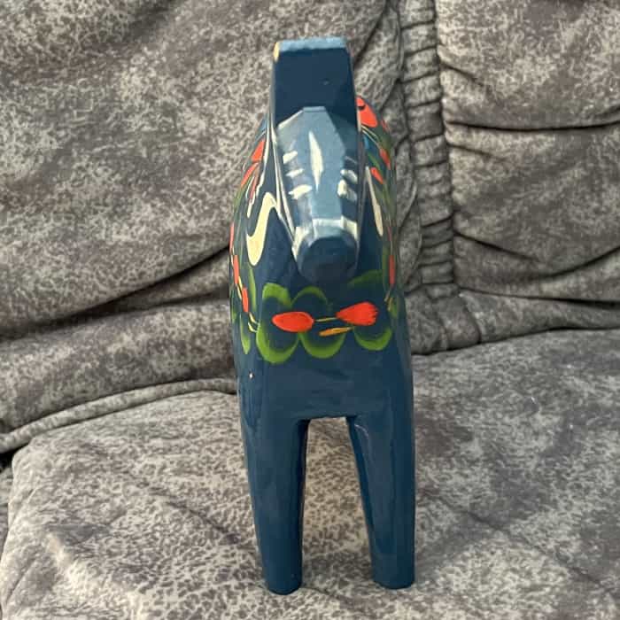 Swedish vintage blue DALA HORSE – 6 inch TAG - Image 4