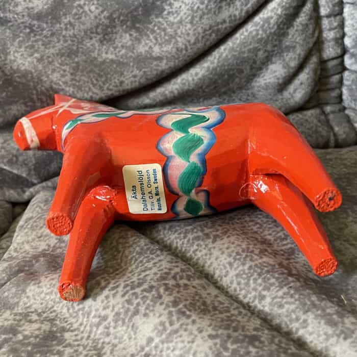 Swedish vintage DALA HORSE – 5 inch, TAG - Image 4