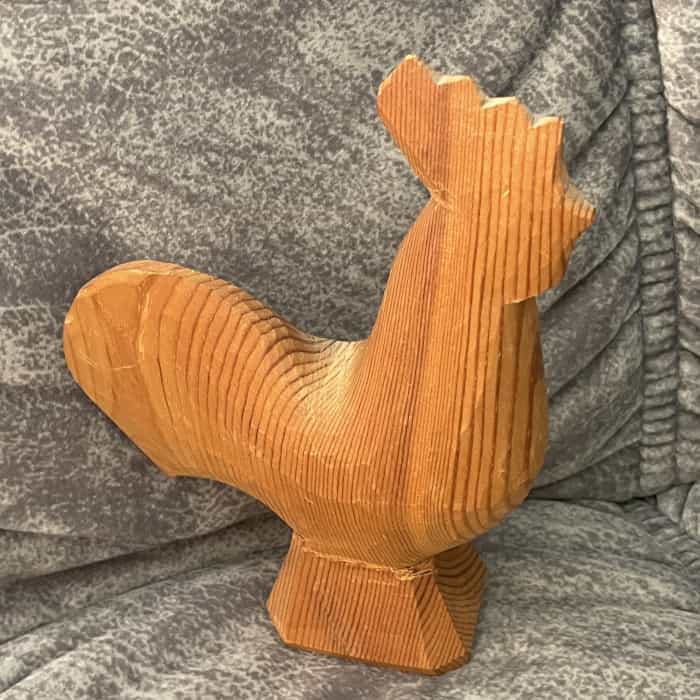 Unpainted DALA ROOSTER – 7 inch grains - Image 3