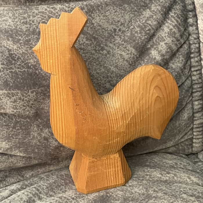 Unpainted DALA ROOSTER – 7 inch grains
