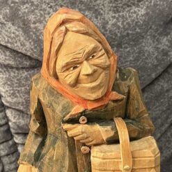 Swedish CARVED “WOMAN w. basket” G. Nilsson 6.5 inch. - Image 2