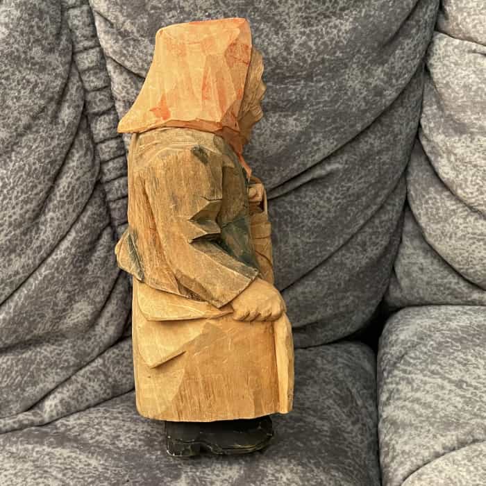 Swedish CARVED “WOMAN w. basket” G. Nilsson 6.5 inch. - Image 5