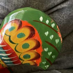 Swedish vintage wooden DALA ROOSTER – 6.4 inch damaged TAG - Image 2
