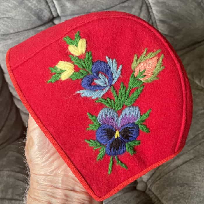 STUNNING embroidery Swedish CAP Folk costume Dala Floda NEW - Image 3