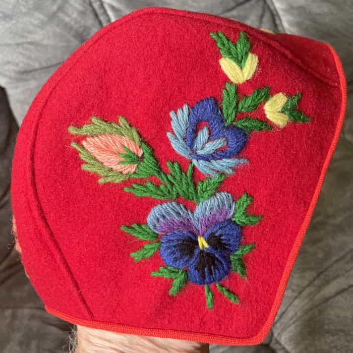 STUNNING embroidery Swedish CAP Folk costume Dala Floda NEW - Image 4