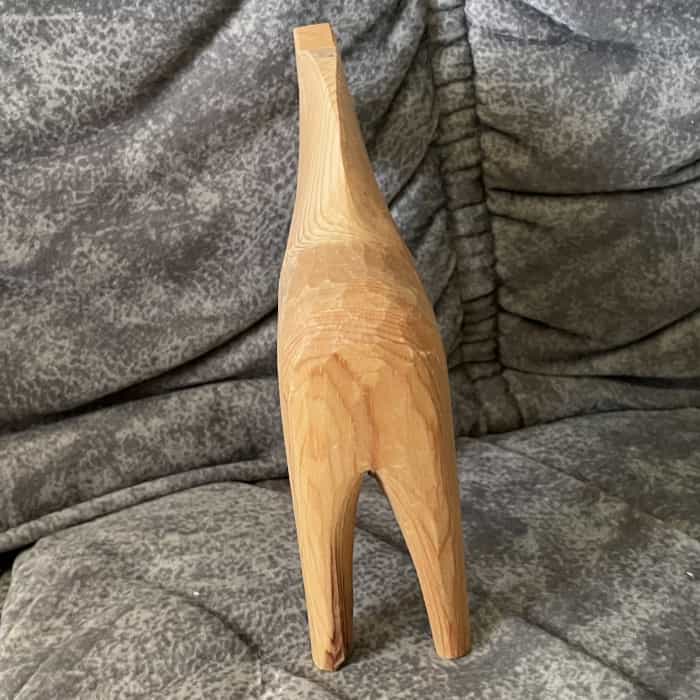 Unpainted DALA HORSE – 5.3 inch. GRAINS - Image 2