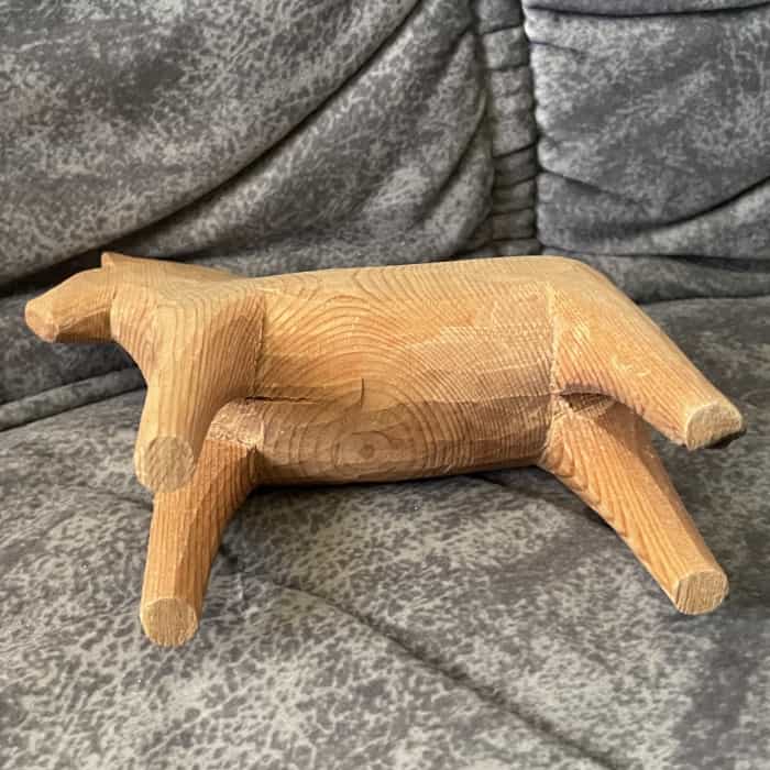 Unpainted DALA HORSE – 5.3 inch. GRAINS - Image 4