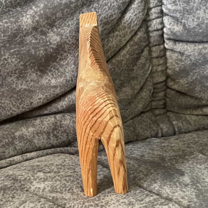 Unpainted DALA HORSE – 4 inch. GRAINS - Image 2