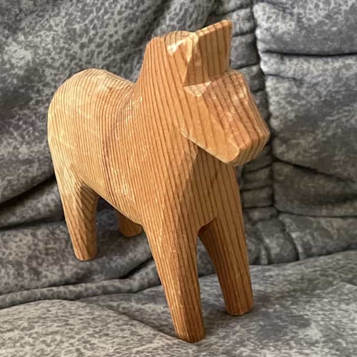 Unpainted DALA HORSE – 4 inch. GRAINS - Image 3