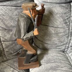 Swedish WOODCARVED "MAN w. Violin" G. Nilsson 8.5 inch. - Image 6